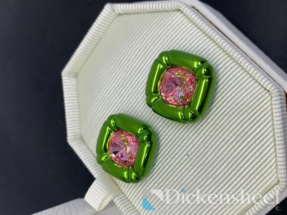 Swarovski Green & Pink Earrings