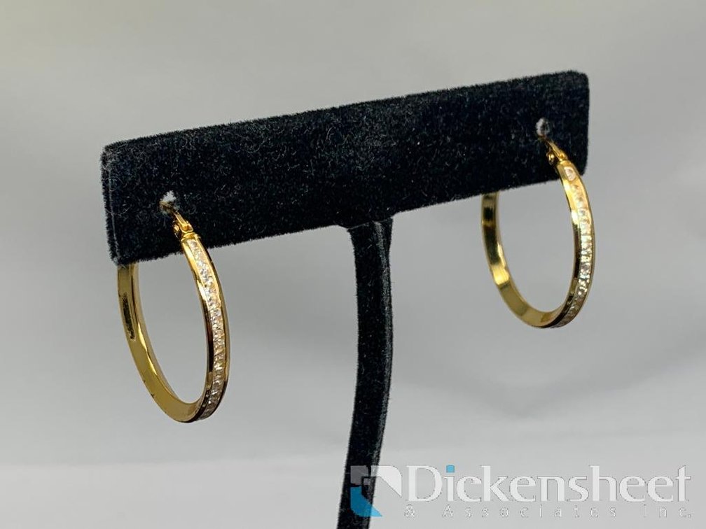 Gold Tone Hoop Earrings