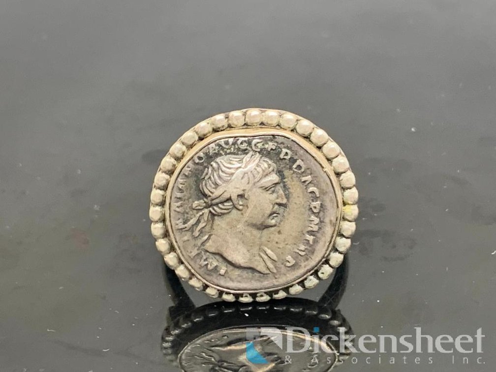 Silver Tone Coin Ring