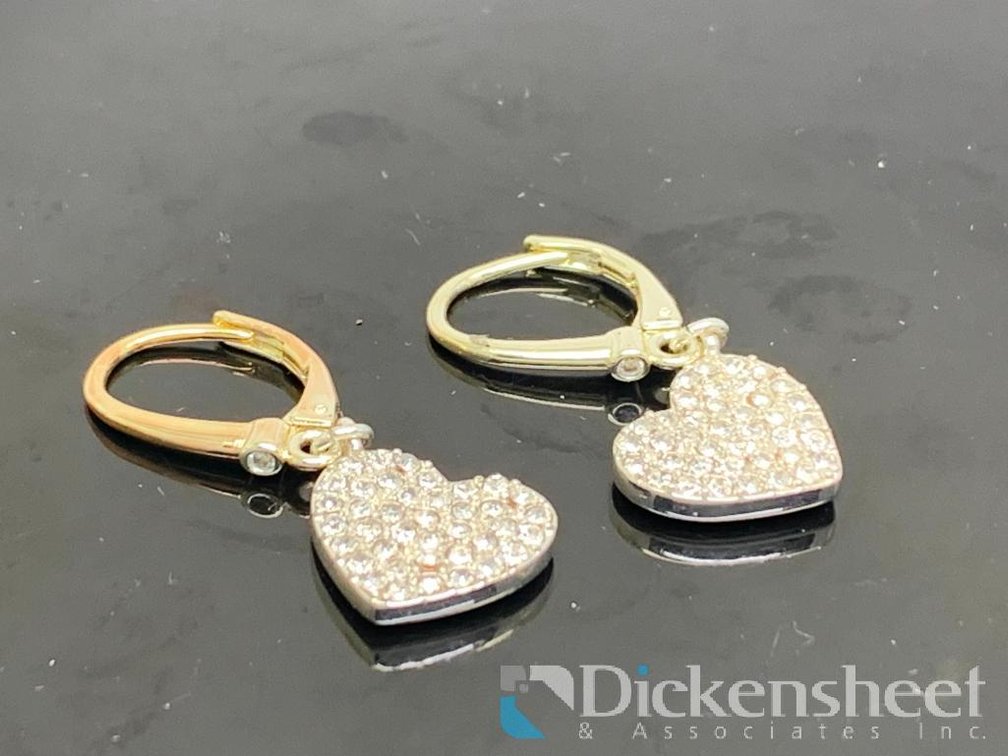 DKNY Heart Shape Dangle Earrings