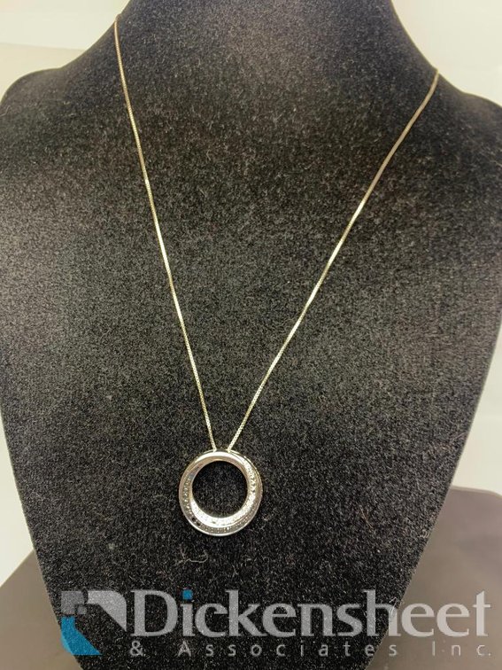 Sterling Silver Pendant With Diamonds