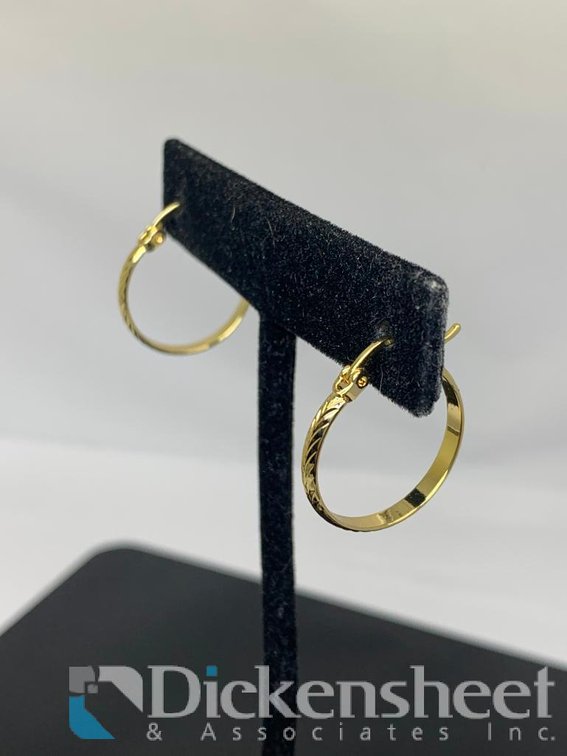 Gold Tone Hoop Earrings