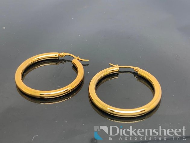 Image for Gold Tone Hoop Earrings