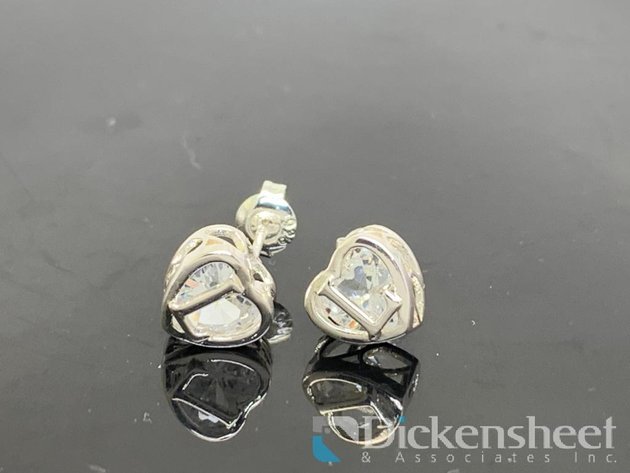 Image for Silver Heart Stud Earrings