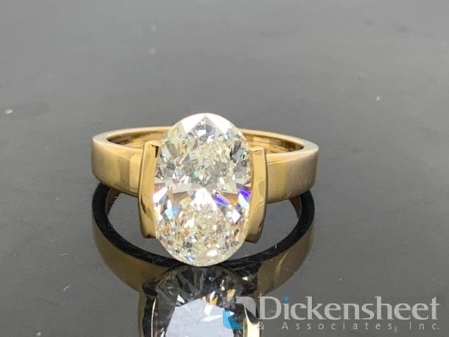 Image for 4.06 Carat Lab Grown Diamond Engagement 14K Gold Ring