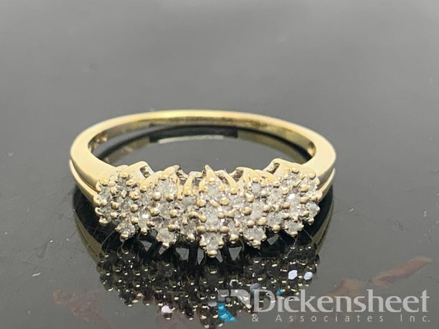 Image for 10K Yellow Gold Diamond Cocktail Ring