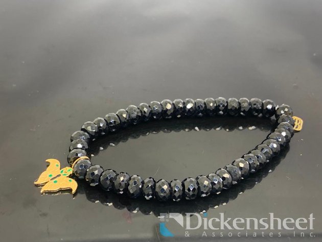 Image for Sydney Evan Black Spinel Beaded Bracelet