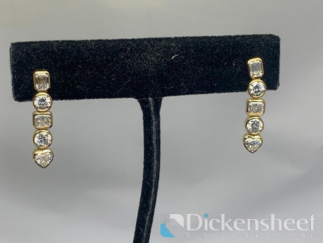 Image for 14K Yellow Gold Drop Earrings With Lab Grown Diamonds