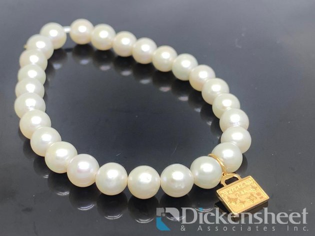 Image for Sydney Evan 14K Yellow Gold Charm Pearl Bracelet