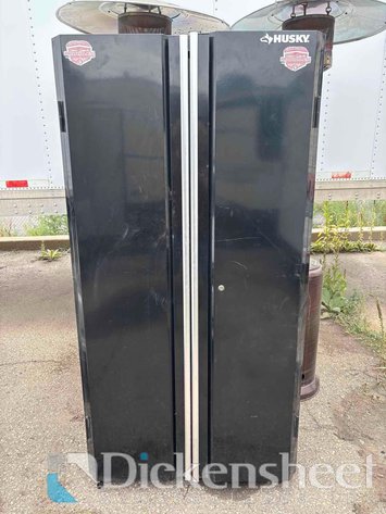Image for HUSKY 6' BLACK METAL DOUBLE DOOR STORAGE CABINET