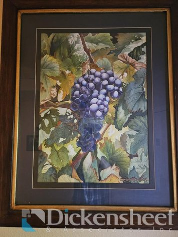 Image for INSIDE THE VINEYARD - ORIGINAL WATERCOLOR - 42 x 34; FRAMED