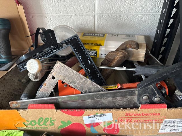 Image for VARIOUS HAND TOOLS INCLUDING SAWS, WRENCHES, TROWELS , SQUARES