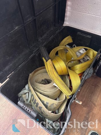 Image for BLACK PLASTIC STORAGE CONTAINER AND HEAVY DUTY STRAPS