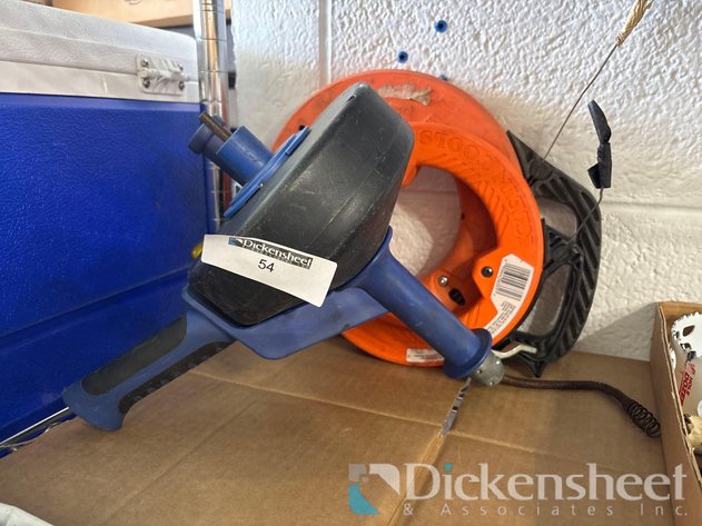Image for COBRA PISTOL GRIP DRAIN AUGER AND (2) KLEIN FISH TAPE REELS
