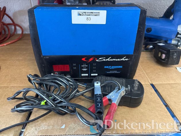 Image for SCHUMACHER PORTABLE BATTERY CHARGER WITH CLAMPS