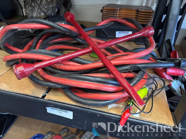 Image for LARGE JUMPER CABLES, LUG WRENCH AND BATTERY TESTER