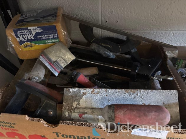 Image for LOT OF TROWELS, SPONGES AND CAULK GUNS