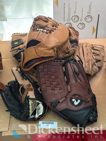 Image for LOT OF BASEBALL MITTS