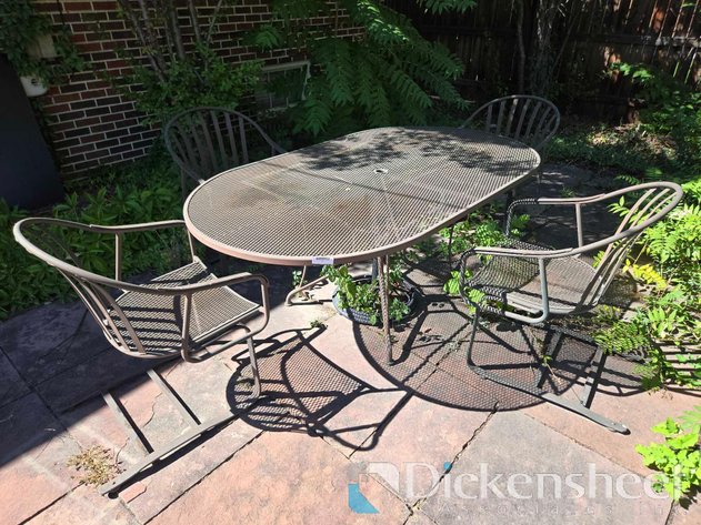 Image for METAL PATIO TABLE WITH CHAIRS