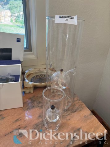 Image for (2) GLASS OIL LAMPS
