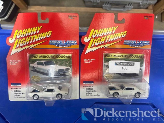 Image for (2) JOHNNY LIGHTNING 1967 MERCURY COUGAR DIE CAST CARS