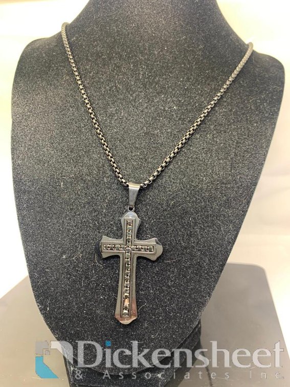 Black Tone Cross Necklace