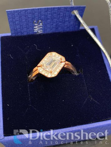 Image for Swarovski Rose Gold Tone Wedding Band