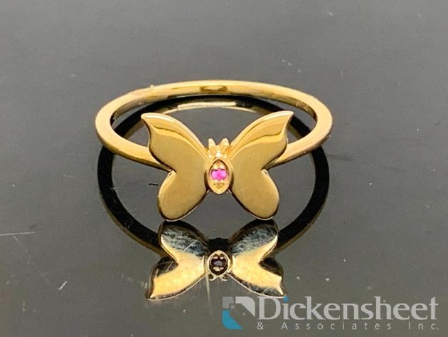 Image for Sydney Evan 14K Yellow Gold Butterfly Ring