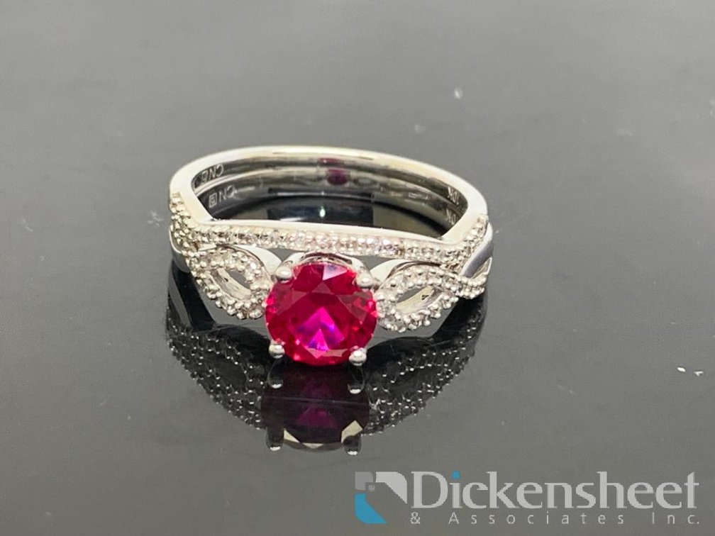 10K White Gold Wedding Set