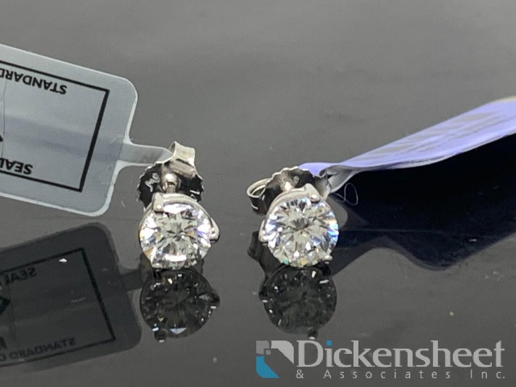 1.00CTW Lab Grown Diamond Earrings New