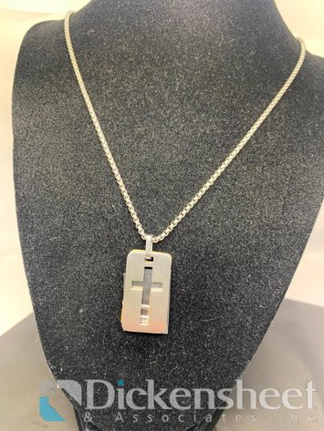 Image for Silver Tone Cross Necklace