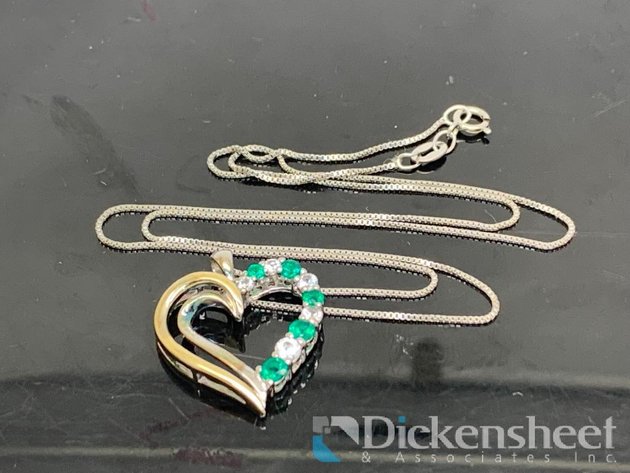 Image for Sterling Silver With 10K Yellow Gold Heart Pendant