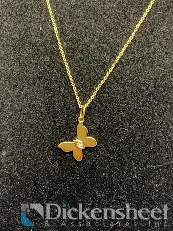 Image for Sydney Evan 14K Yellow Gold Butterfly Necklace