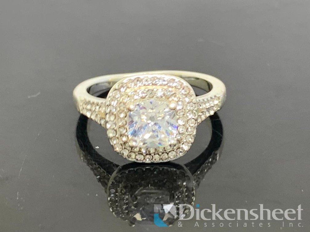 Silver Tone Engagement Ring