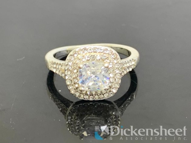 Image for Silver Tone Engagement Ring