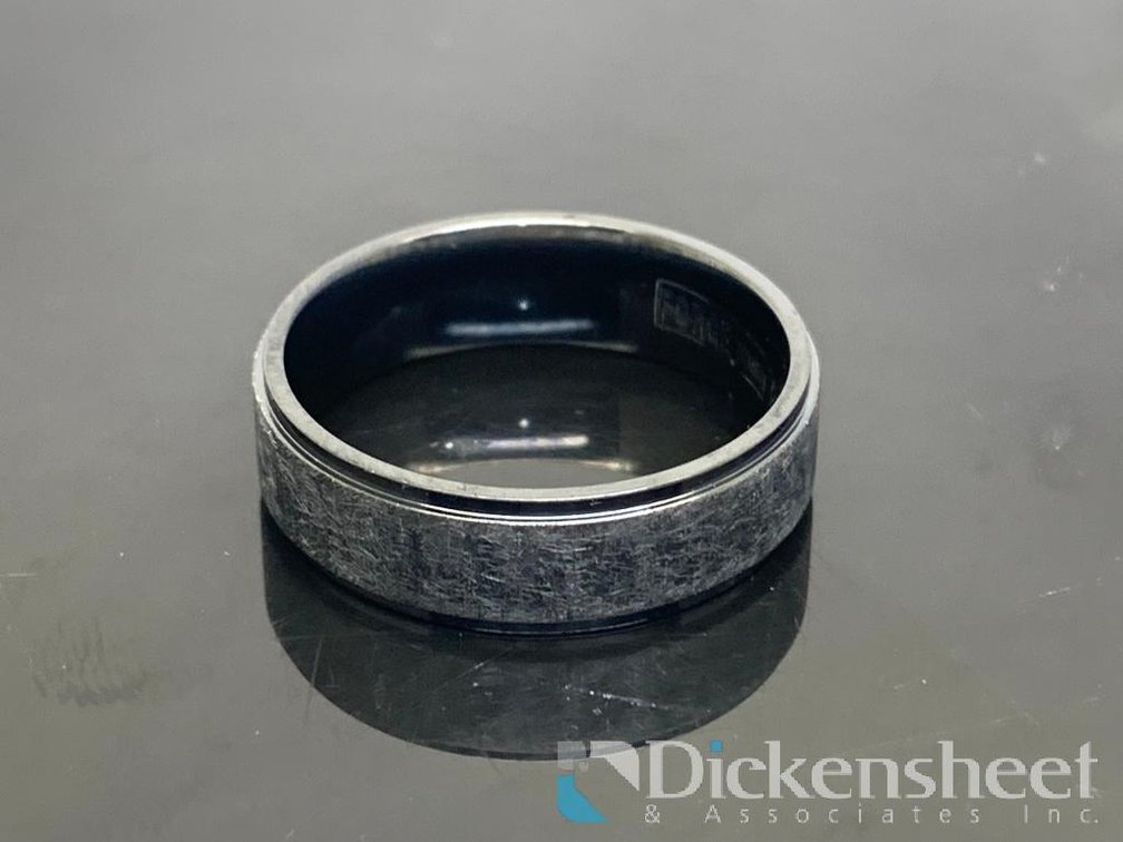 Black & Gray Tone Titanium Wedding Band