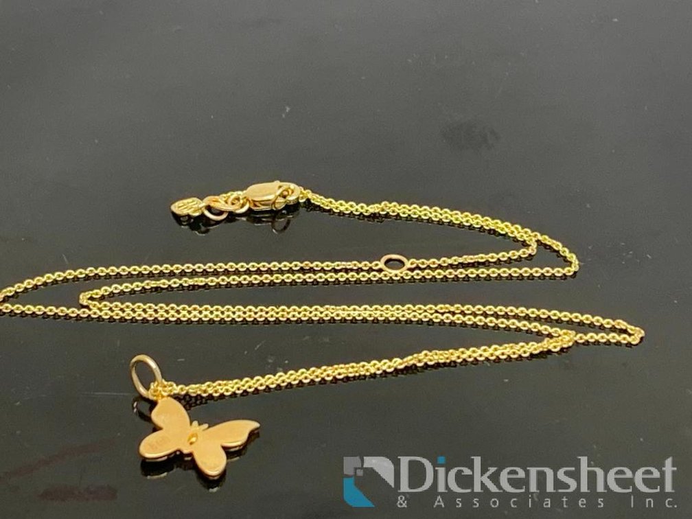 Sydney Evan 14K Yellow Gold Butterfly Necklace