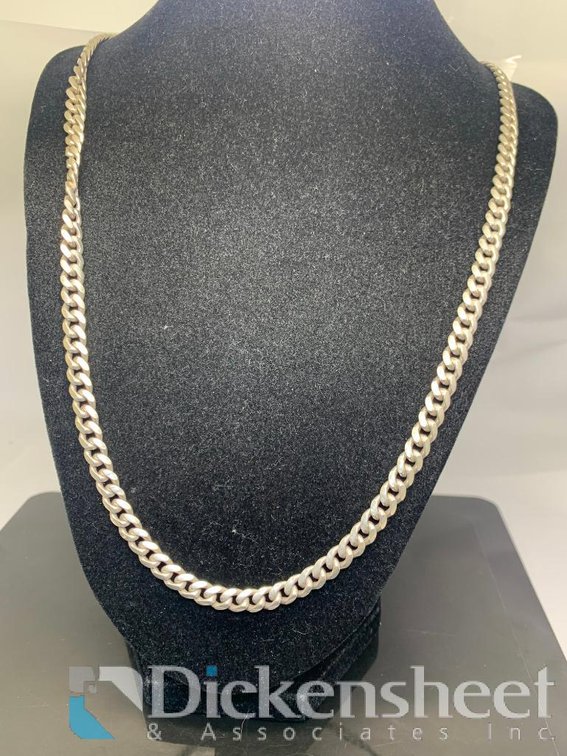 Large Sterling Silver Men's Cuban Neckalce