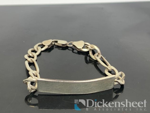 Image for Sterling Silver Name Tag Men's Bracelet