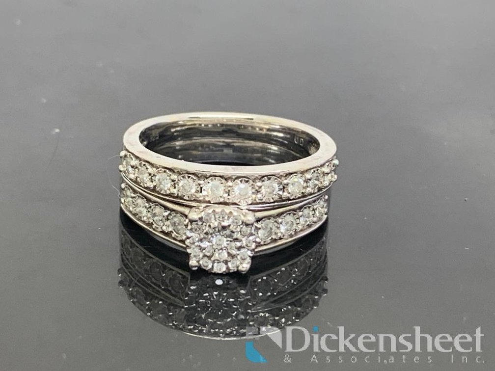 Sterling Silver Wedding Set