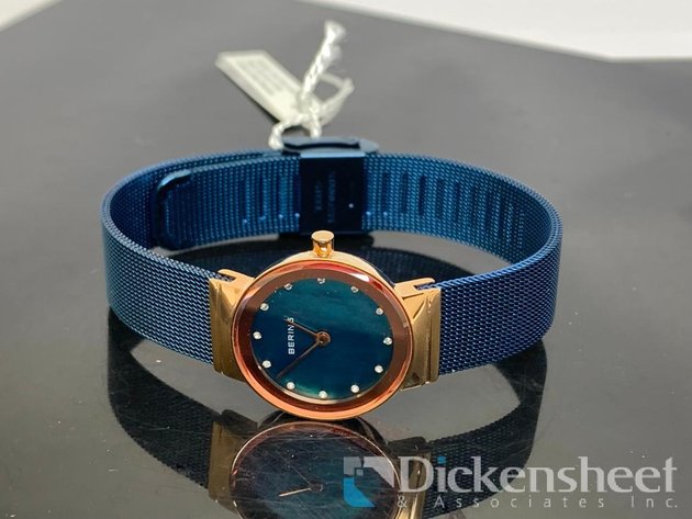 Image for Bering Women's Watch Blue & Rose Gold Tone