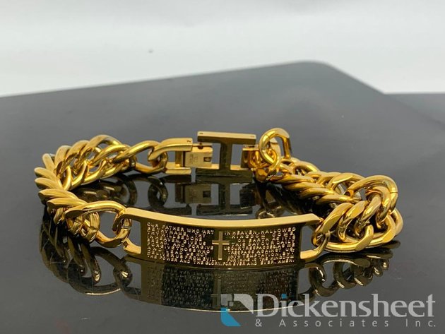 Image for Gold Tone Cross Bracelet