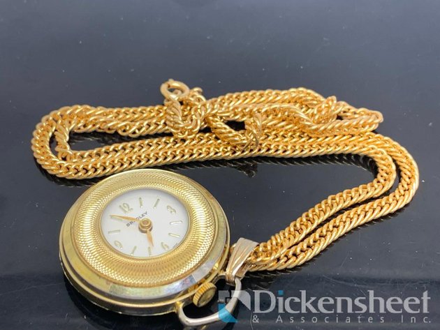 Image for Bradley Gold Tone Swiss Pendant Watch
