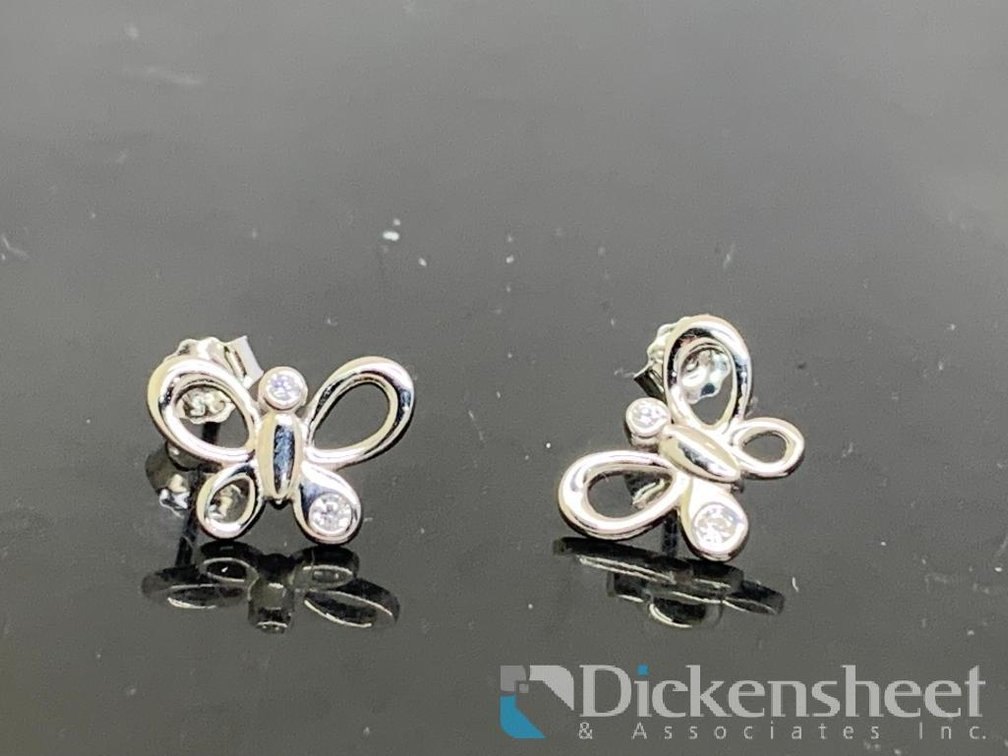 Sterling Silver Butterfly Stud Earrings