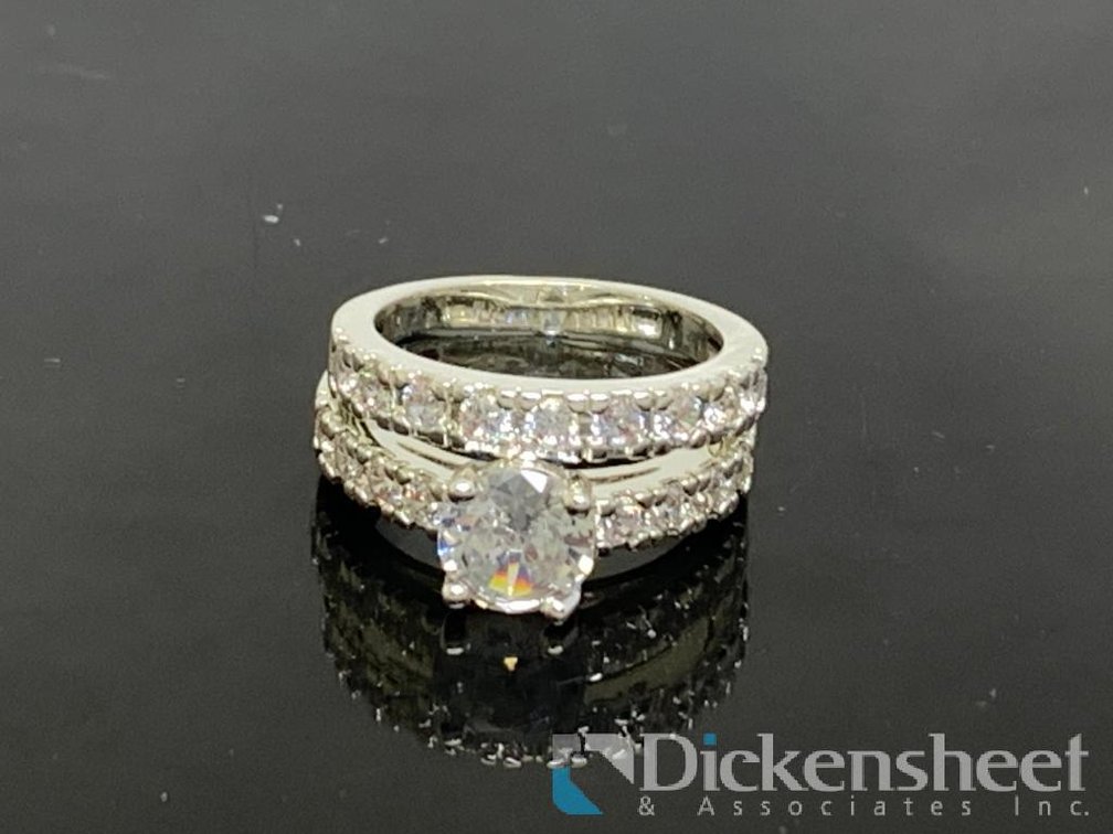Silver Tone Wedding Set