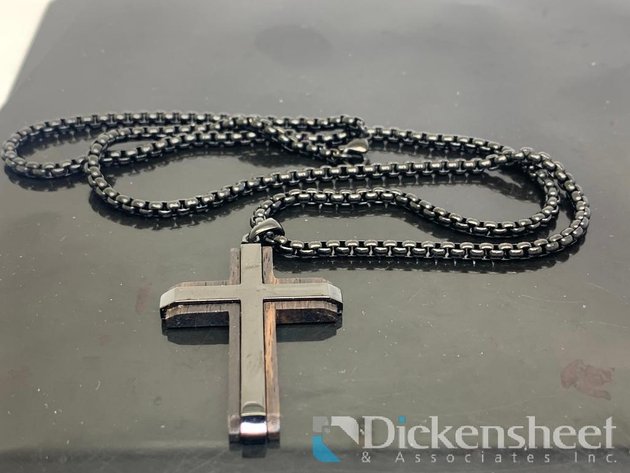 Image for Black Tone Cross Necklace