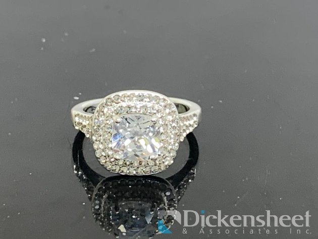 Image for Silver Tone Engagement Ring