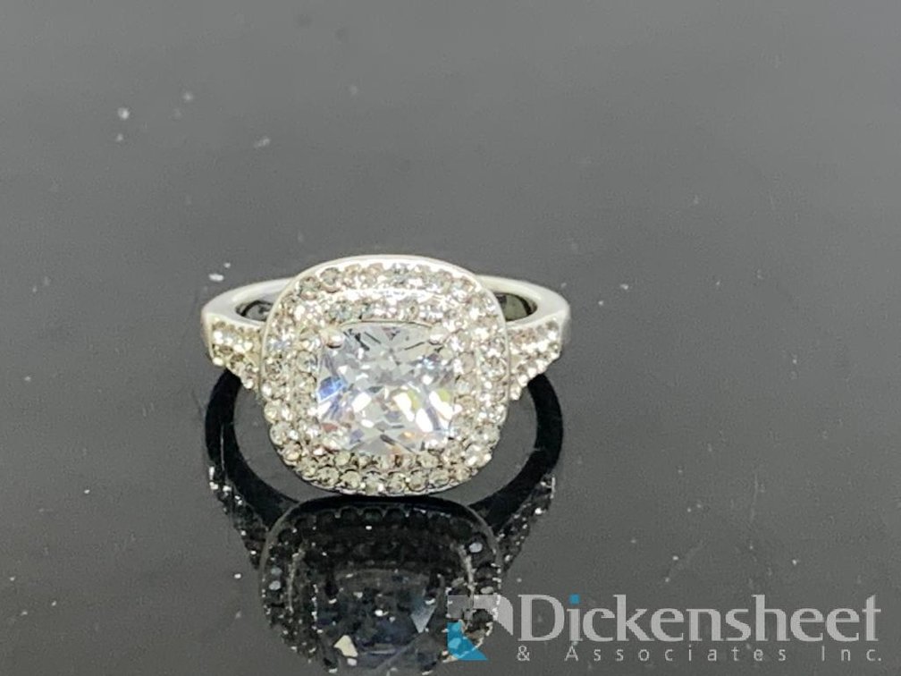 Silver Tone Engagement Ring
