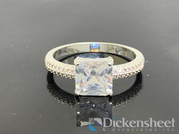Image for Silver Tone Engagement Ring