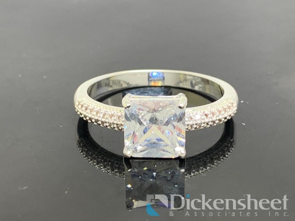 Silver Tone Engagement Ring